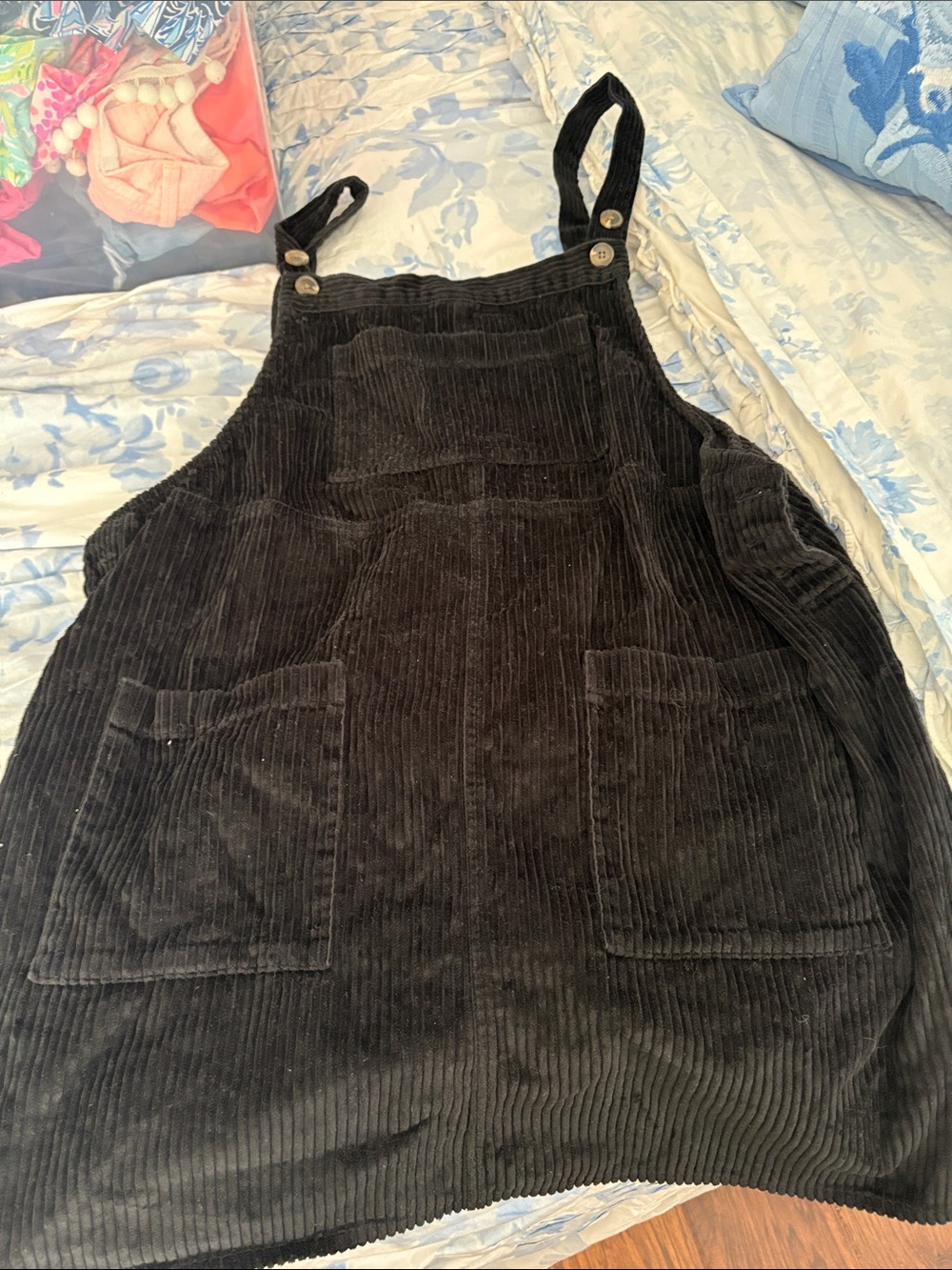 wild fable Black Corduroy Overall Dress